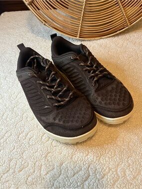 HIKE Women’s walking shoes comfort sneakers brown lace up orthopedic shoes